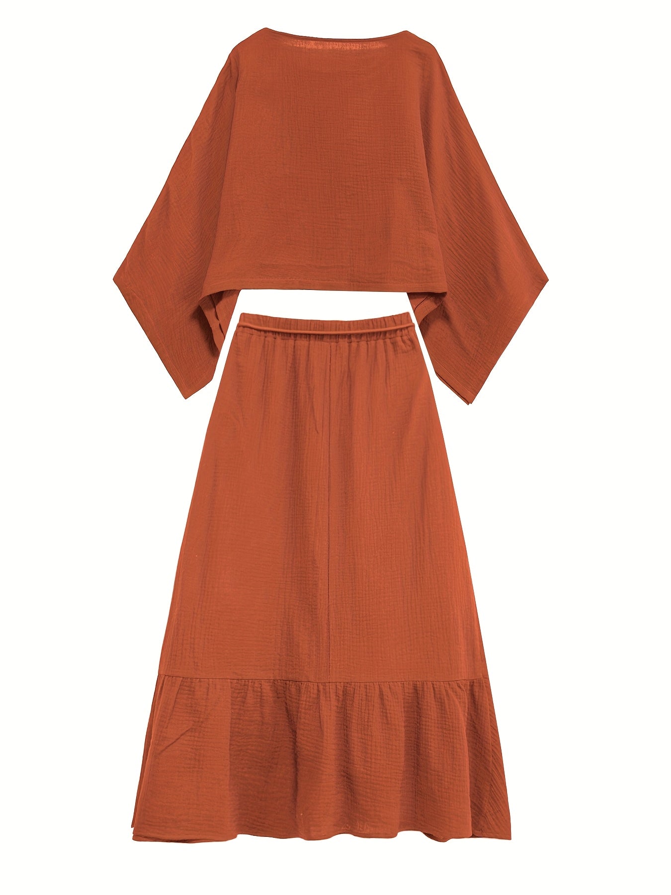 Rust Cotton Gauze Two-Piece Set